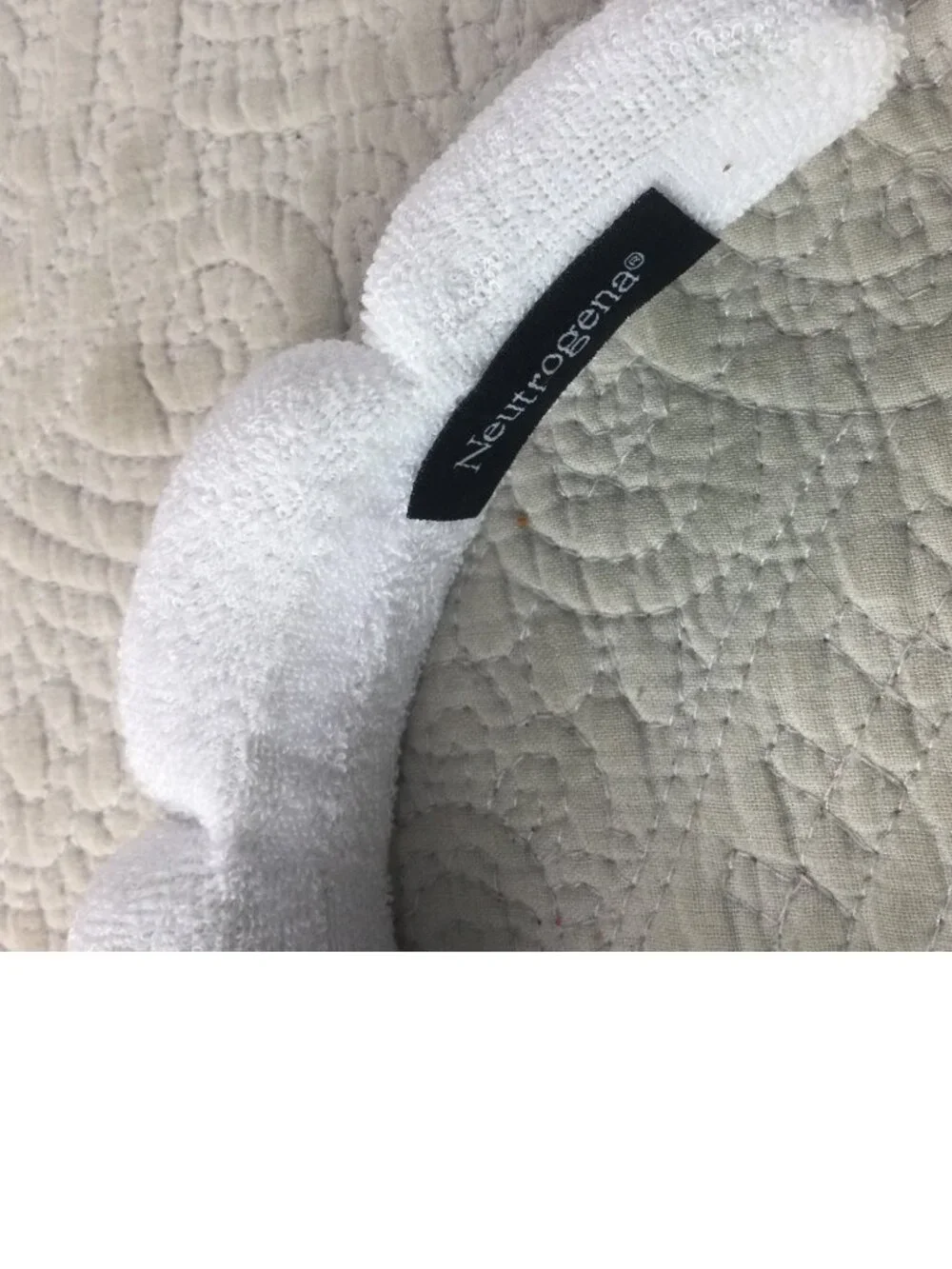 Neutrogena Spa Wired Headband*Wristbands Set*White Terry Cloth*Facial Care*NIP